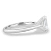 Emily - Oval Solitaire with Tapered Band - 18k White Gold