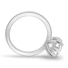 Nienna - 5 Claw Pear Solitaire with Hidden Halo - 18k White Gold