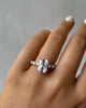 Josephine – Radiant Solitaire with Side Stones & Hidden Halo Lifestyle Image