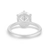 Aria - 6 Claw Round Solitaire with Hidden Halo - 18k White Gold