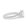 Alex – 4 Claw Triple Pavé Solitaire - 18k White Gold