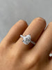 Brynlee - 5 Claw Pear Solitaire with 2/3 pave band Lifestyle Image