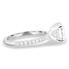 Charlie - 4 Claw Pavé Round Solitaire with Hidden Halo - 18k White Gold