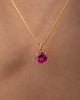 Alicia — Round Pink Sapphire Pendant Lifestyle Image