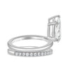 Candice - Double Band Pear Solitaire - 18k White Gold