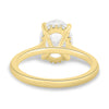 Bethany – Oval Solitaire with Hidden Halo - 18k Yellow Gold