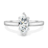 Eve - 6 Claw Marquise Solitaire - 18k White Gold