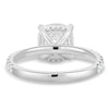 Claudia – Cushion Solitaire with Hidden Halo and Pavé - 18k White Gold