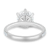 Amanda - 6 Claw Pavé Round Solitaire with Hidden Halo - 18k White Gold