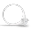 Emily - Oval Solitaire with Tapered Band - 18k White Gold