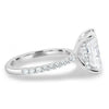 Thea - 4 Claw Pavé Radiant Solitaire with Hidden Halo - 18k White Gold