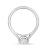 Daphne - Oval Solitaire with Cathedral Bezel Setting - 18k White Gold