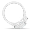 Ella – Round Trilogy with Pavé - 18k White Gold