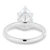 Jordanna – 5 Claw Pear Pavé Solitaire with Hidden Halo - 18k White Gold