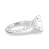 Jacinta - Pear Solitaire with Accent Band - 18k White Gold