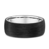 Calvin Men’s Wedding Ring - 9k White Gold / Carbon Fibre