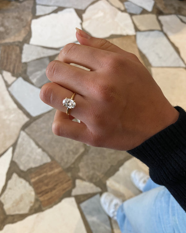 Lily Oval Diamond Engagement Ring Setting – KAVALRI