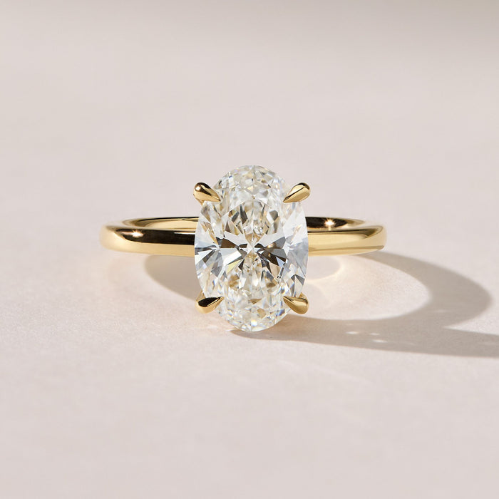 1.63ctw Modern 18k Gold Engagement Ring - VK Designs