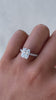 Thea - 4 Claw Pavé Radiant Solitaire with Hidden Halo Lifestyle Image