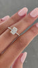 Ellie – Radiant Solitaire with Hidden Halo and Pavé Lifestyle Image