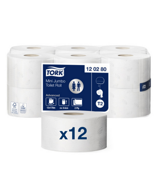 Tork Papel Higiénico Mini Jumbo T2 - 12 R