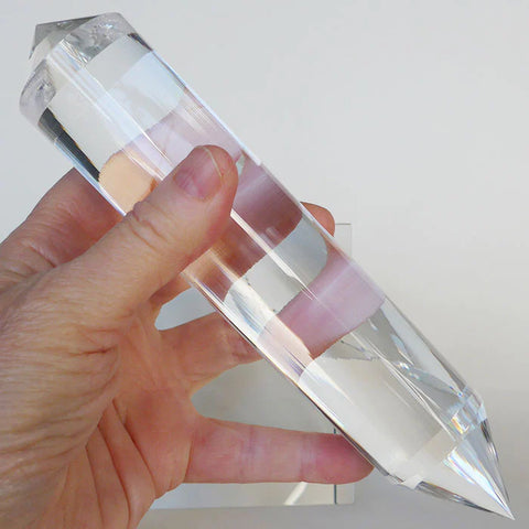 144 Sided Vogel Phi Crystal Healing Wand, Collection of Satya Center