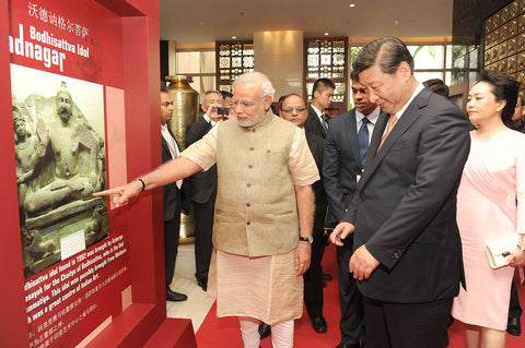 India's Prime Minister Narendra Modi with China's Xi Jinping