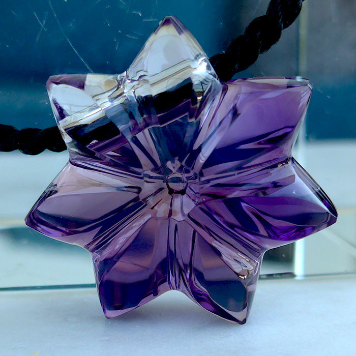 Bolivian Ametrine Flower of Isis Pendant by Lawrence Stoller