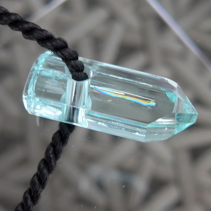 Brilliant Hexagonal AAA Aquamarine Pendant Wand