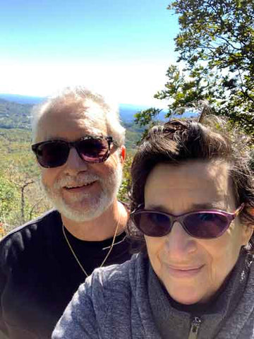 Curtis Lang and Jane Sherry at Summit of Flat Top Mountain, Blowing Rock, North Carolina, Selfie