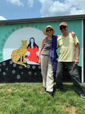 Curtis and Jane at Downtown Art Wall, Winston Salem, North Carolina