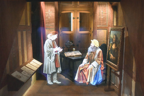 Holograms of the Cardinal of Aragon and Leonardo da Vinci at Clos Lucé
