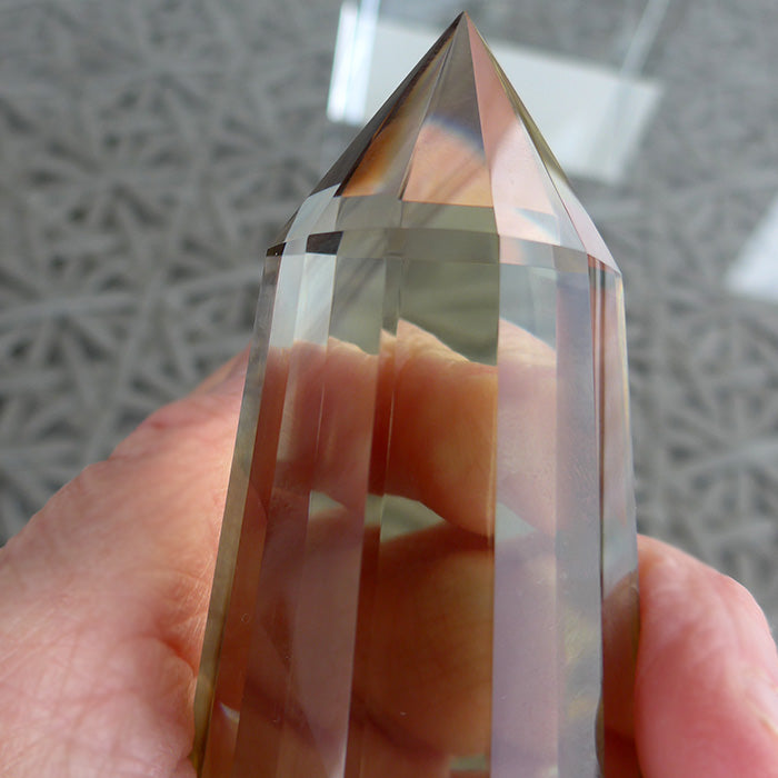 Ultra Clear 12 Sided Citrine Vogel Wand with Dark Zones