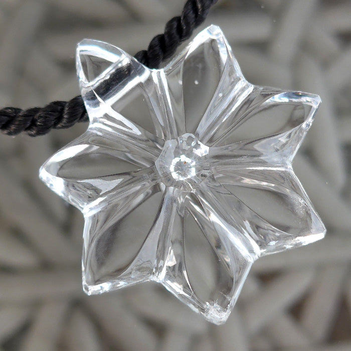 Ultra Clear Quartz Flower of Isis Pendant by Lawrence Stoller