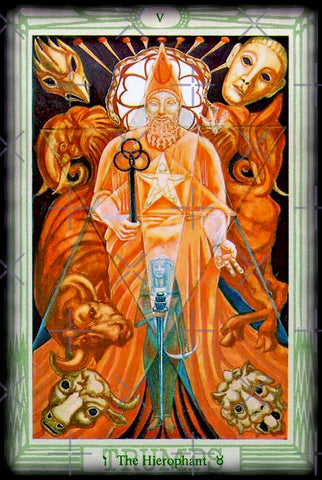 Tarot Trump V, The Hierophant, Thoth Tarot