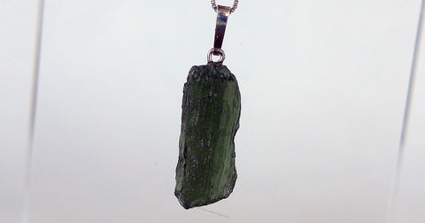 Unpolished Feeform Moldavite Pendant