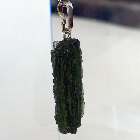 Unpolished Feeform Moldavite Pendant