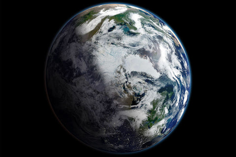 Satellite View of the Arctic, Courtesy NASA and Wikimedia