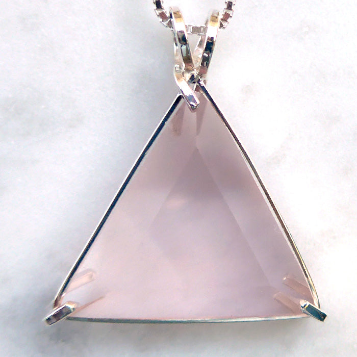 Rose Quartz Star of David Pendant