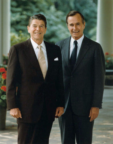 Official White House Portrait of George H.W. Bush and Ronald Reagan, Courtesy Wikimedia