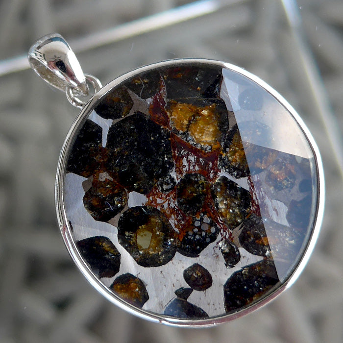 Large Star of David Cut Pallasite Pendant