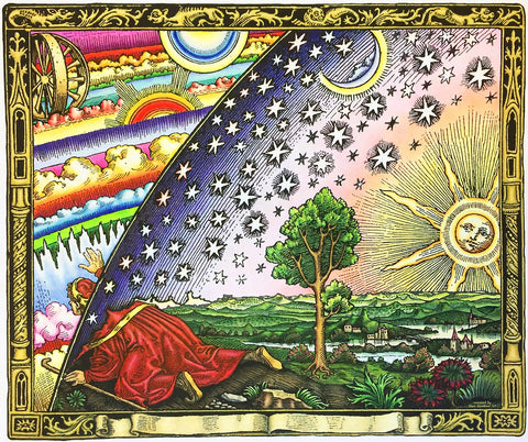 Colorized Woodcut from Camille Flammarion's 1888 book L'atmosphère : météorologie populaire ("The Atmosphere: Popular Meteorology") Michael Thydell, CC BY-SA 4.0, via Wikimedia Commons