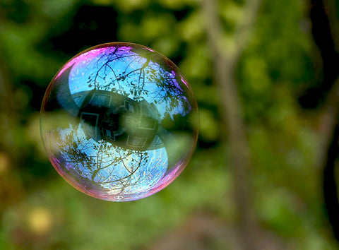 Refelction of Home in Soap Bubble, Courtesy Wikimedia