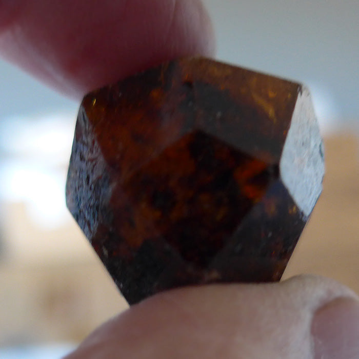 Glowing Spessartine Garnet Gemstone