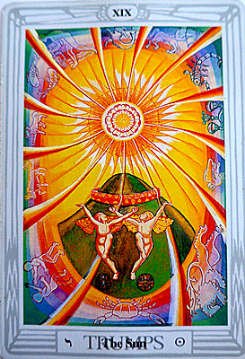 Tarot Trump XIX, The Sun, Thoth Tarot 