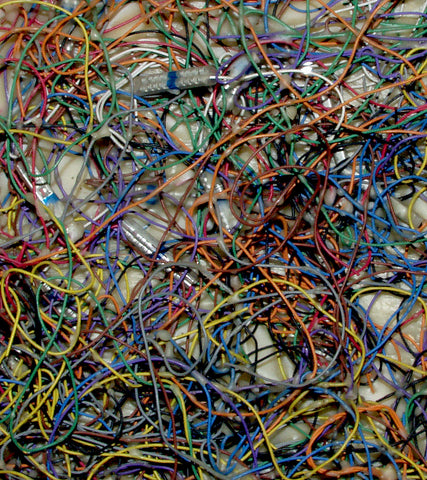 Tangled Cords, Mixed Media, by Jane Sherry