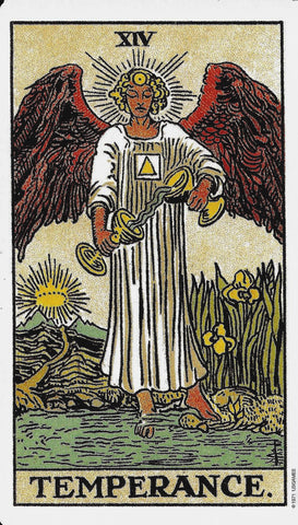 Tarot Trump XIV, Temperance, Waite Tarot