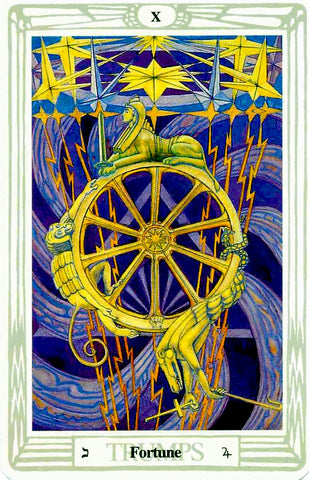 Tarot Trump X, The Wheel of Fortune, Thoth Tarot