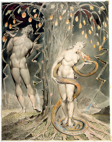 The Temptation and Fall of Eve, by William Blake