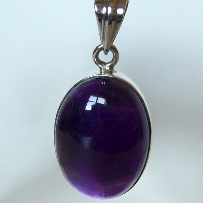 Deep Purple Amethyst Oval Pendant